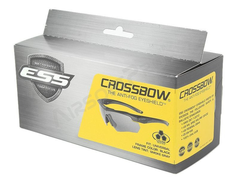 Ochranné brýle Crossbow ONE s balistickou odolností - tmavé [ESS]