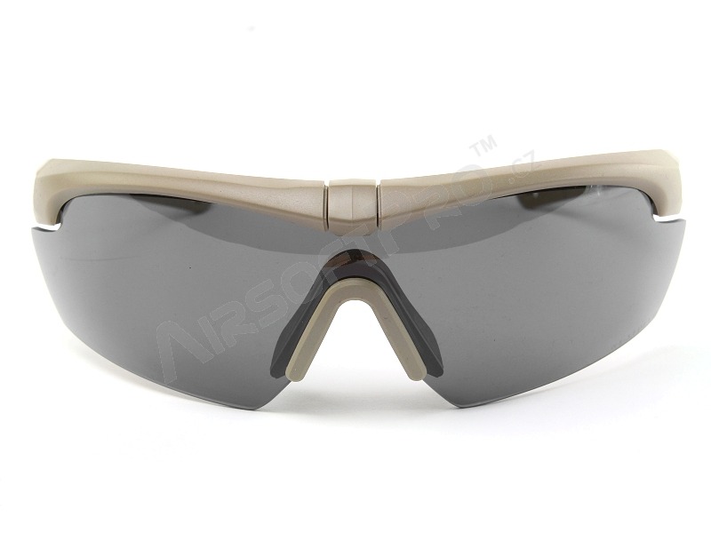 Ochranné brýle Crosshair 3LS TAN s balistickou odolností - čiré, tmavé, žluté [ESS]