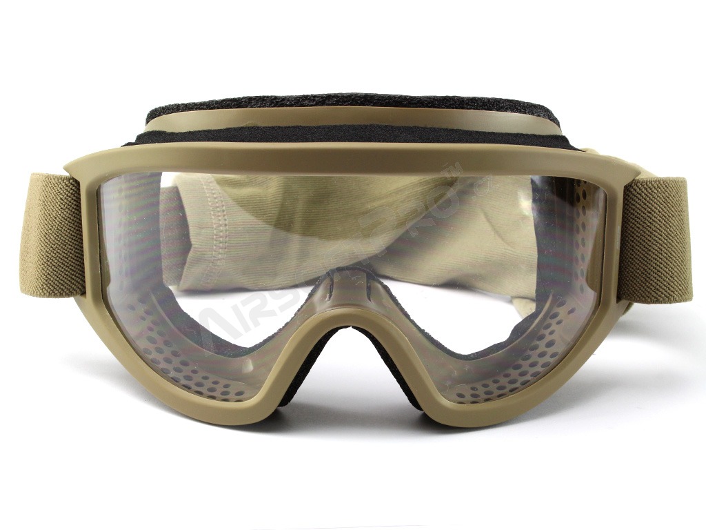 Land Ops goggle with ballistic resistance, TAN - clear, gray [ESS]