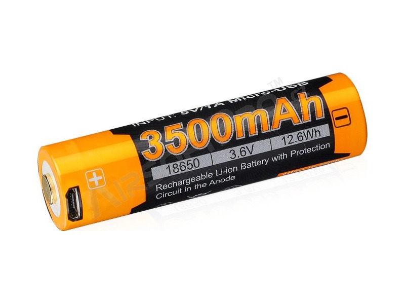 Batterie USB rechargeable 18650 3500 mAh (Li-ion) [Fenix]
