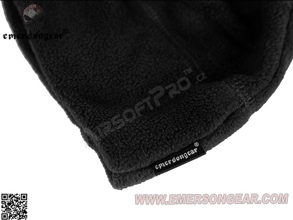 Fleece Velcro Watch Cap - Black [EmersonGear]