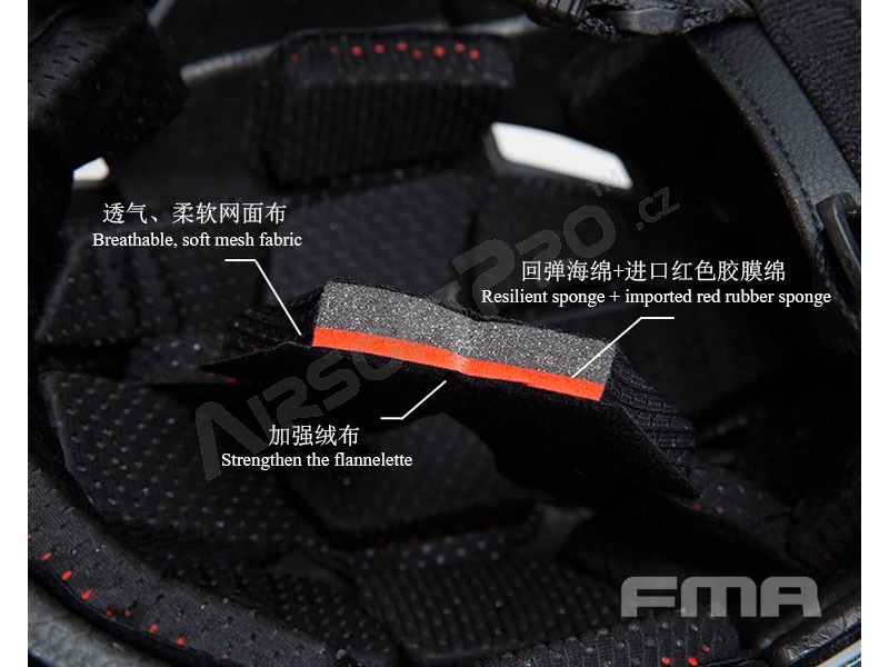 Caiman Bump Helmet New Liner Gear Adjustment - Black [FMA]