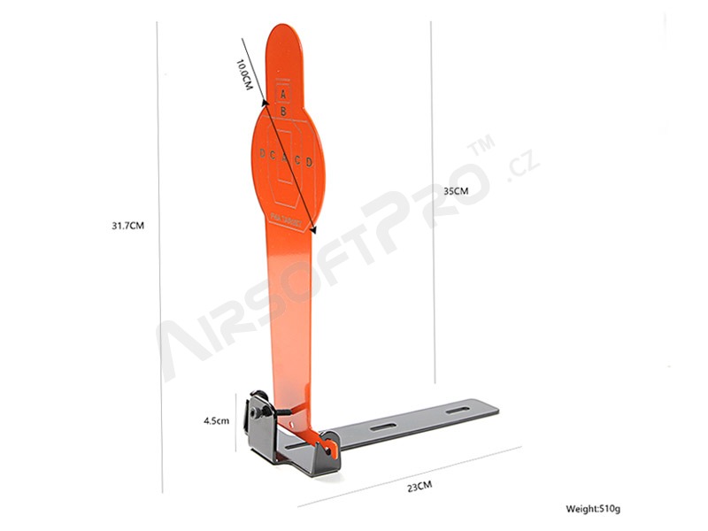 Metal folding target, style A - Orange [FMA]