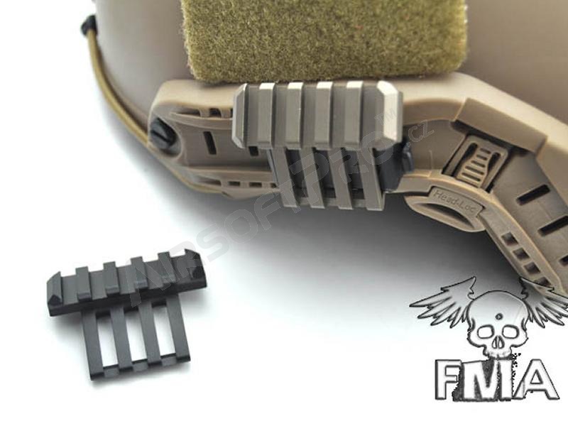 Kovová boční RIS montáž na zbraň či helmu - písková [FMA]