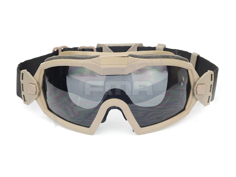 Tactical LPG01BK12-2R goggle fan version Desert - clear, smoke grey [FMA]
