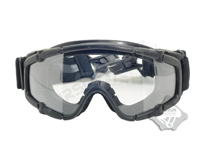 Taktické brýle SI na helmu s přepravním pouzdrem Černé - čiré, tmavé [FMA]