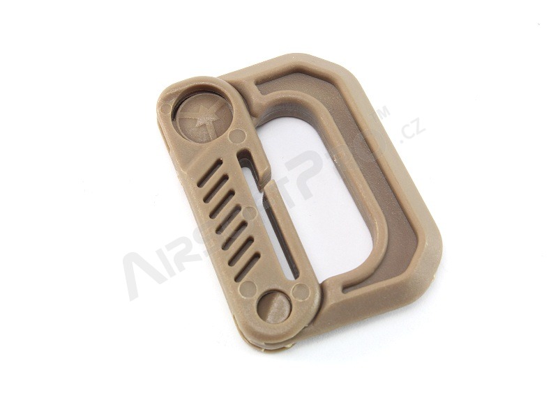Universal 5cm D shape quick hook plastic bucles (3pcs) - Desert [FMA]