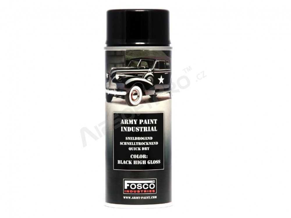 Spray army paint 400 ml. - Black high gloss [Fosco]