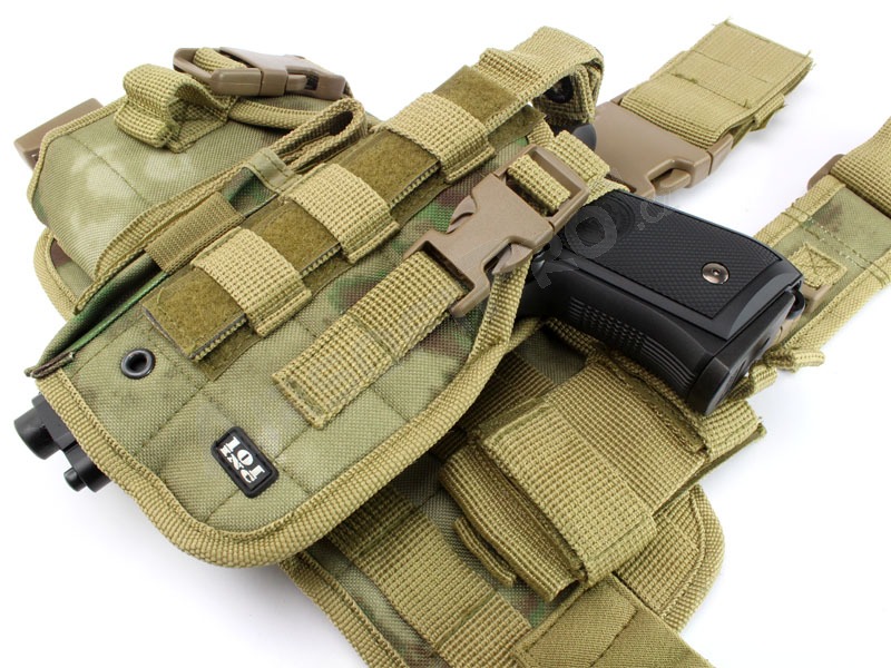 Tactical drop leg pistol holster, left - A-TACS FG [101 INC]