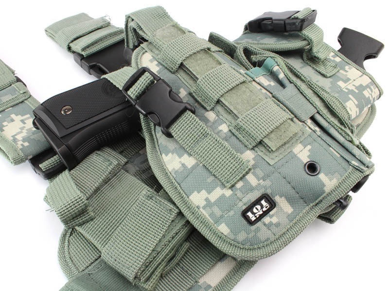 Tactical drop leg pistol holster, right - ACU [101 INC]