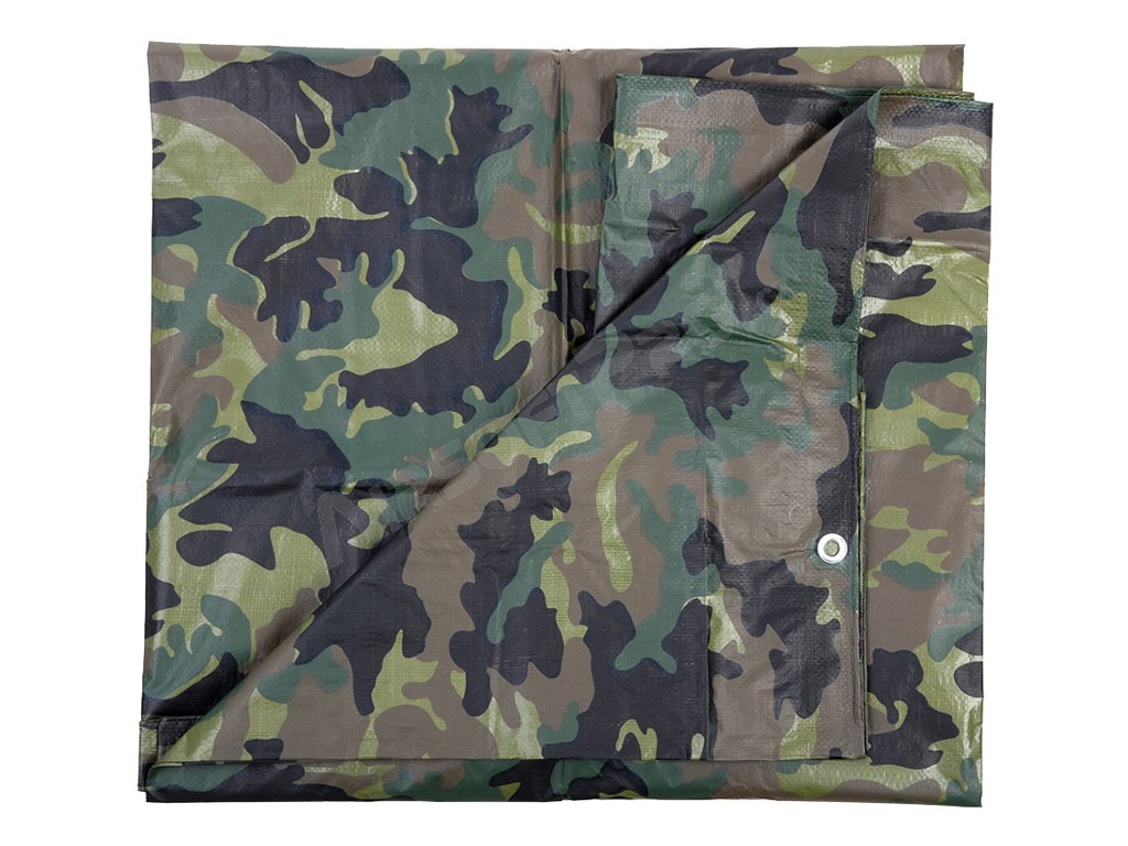 Camouflage tarpaulin 5x3.8m - Woodland [101 INC]