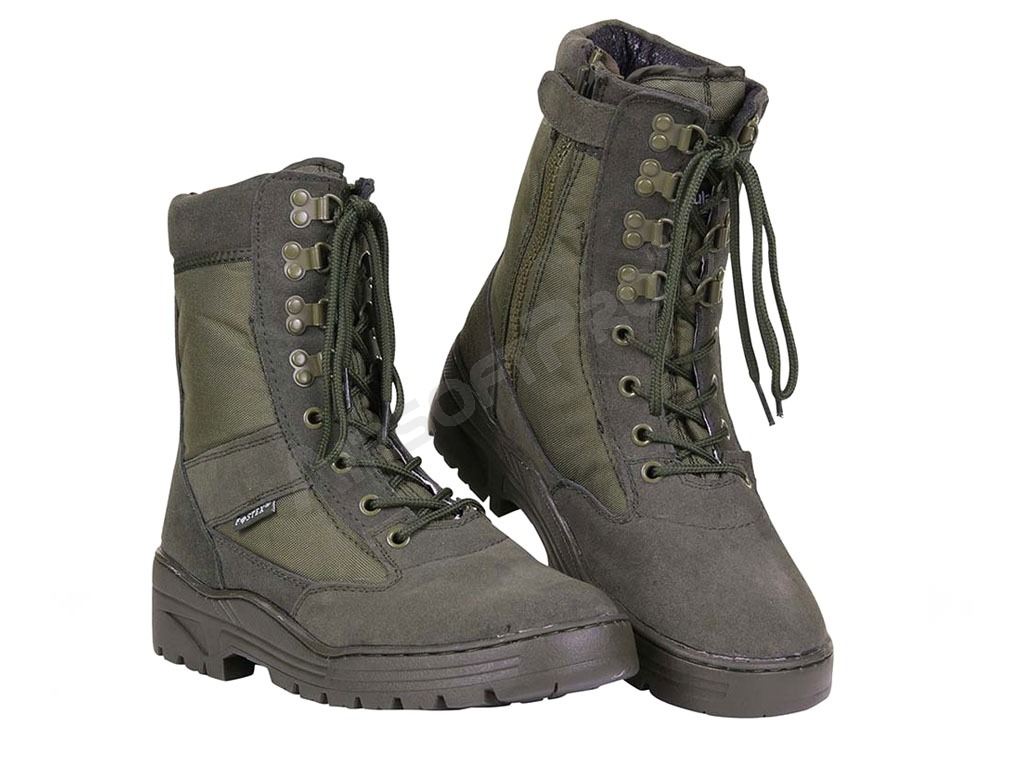 Sniper Pro boots with YKK zipper - Olive Green,size 38 [Fostex Garments]