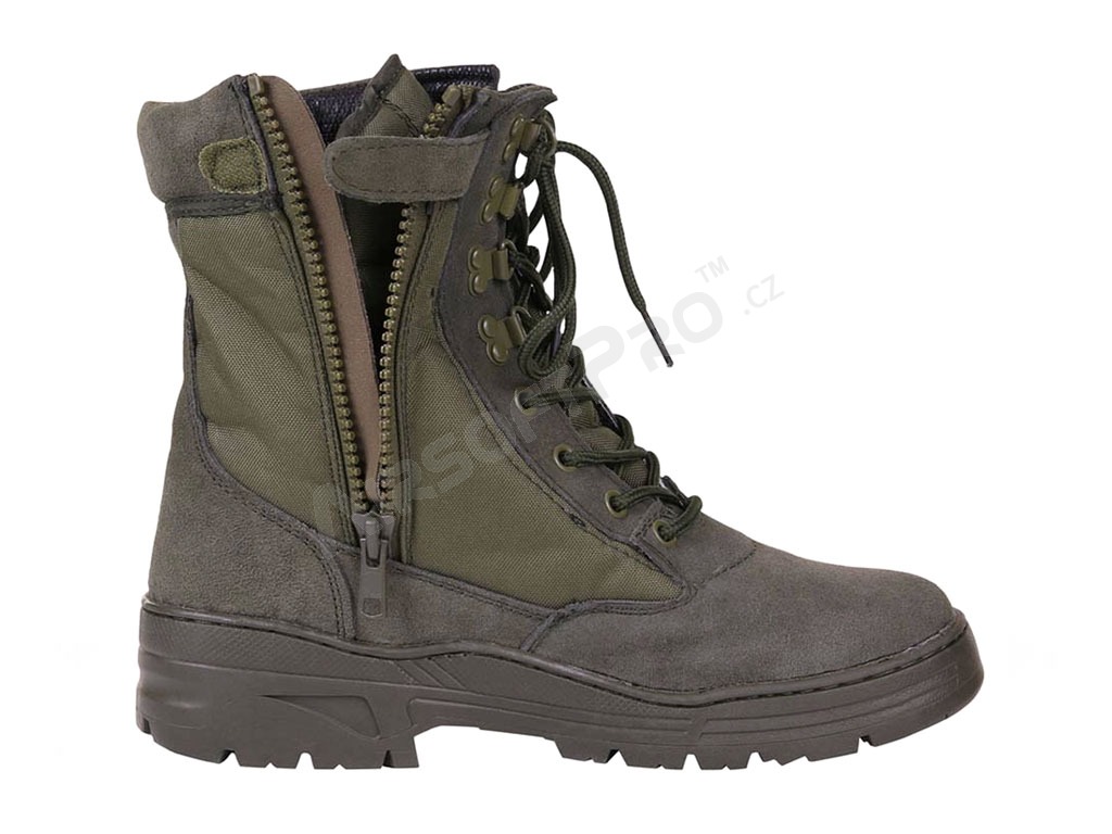Sniper Pro boots with YKK zipper - Olive Green,size 44 [Fostex Garments]