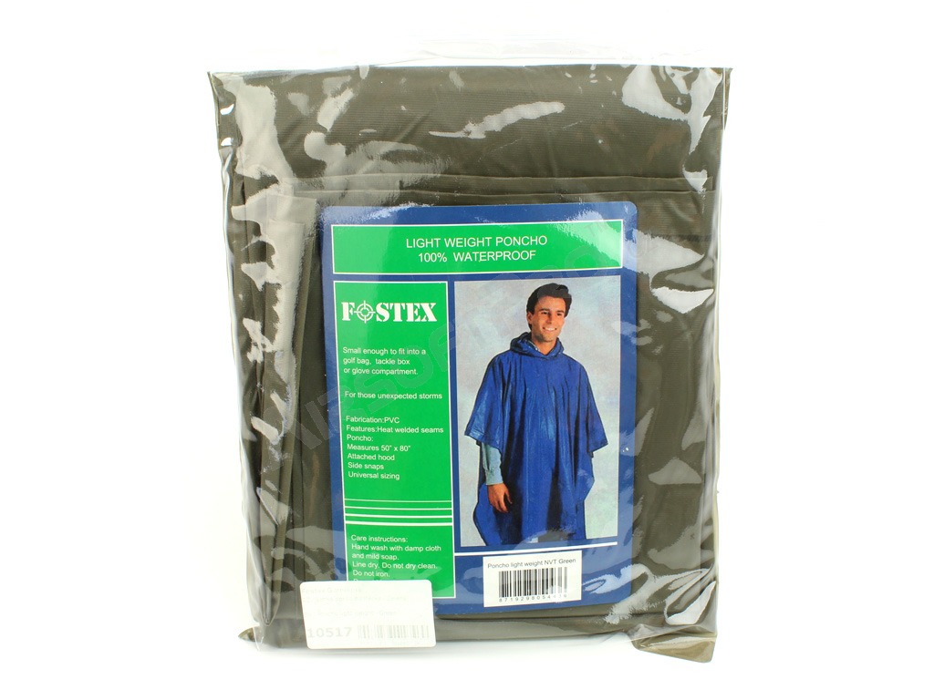 Lehká pončo pláštěnka - Zelená [Fostex Garments]