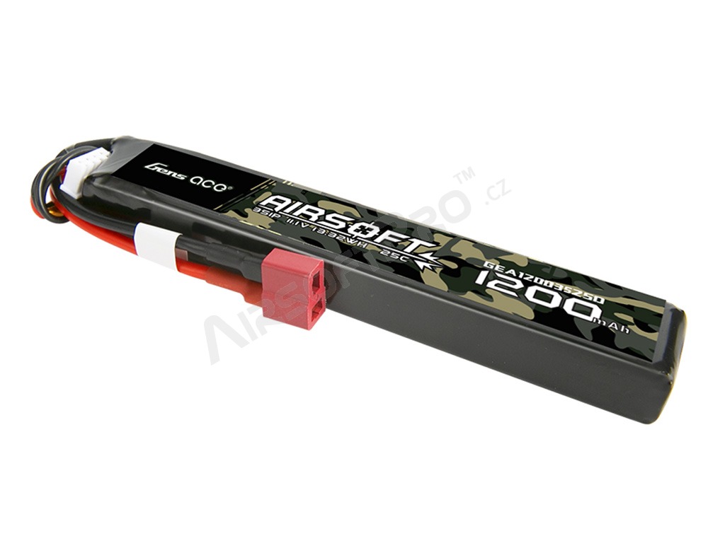 Batterie Li-Po 11,1V 1200mAh 25C 126x19x16mm - DeanT [Gens ace]