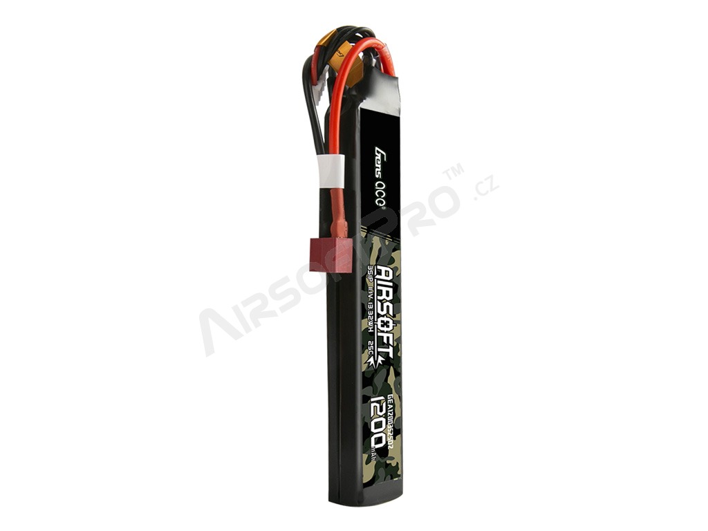 Battery Li-Po 11,1V 1200mAh 25C 126x19x16mm (two-part) - DeanT [Gens ace]