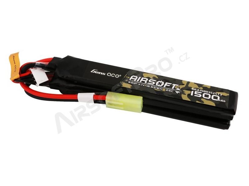 Batterie Li-Po 11,1V 1500mAh 25C 115x16x23mm (en trois parties) - Mini Tamiya [Gens ace]
