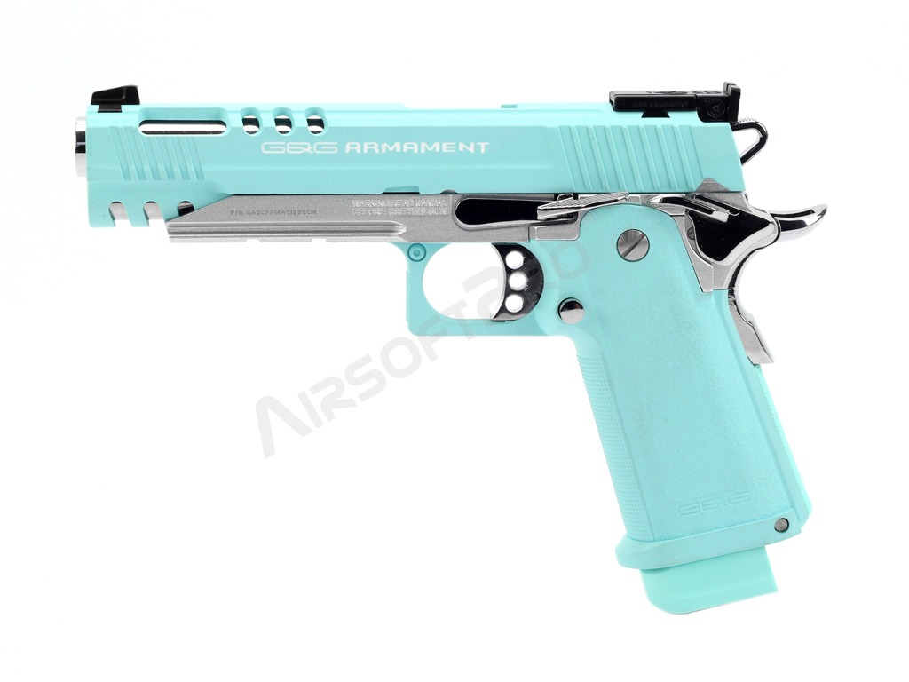 Airsoftová pistole GPM1911 CP, celokov, plyn blowback (GBB) - Macaron Blue [G&G]