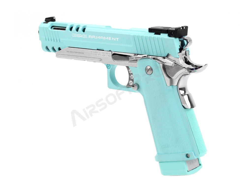 Airsoft pistol GPM1911 CP, full metal, gas blowback (GBB) - Macaron Blue [G&G]