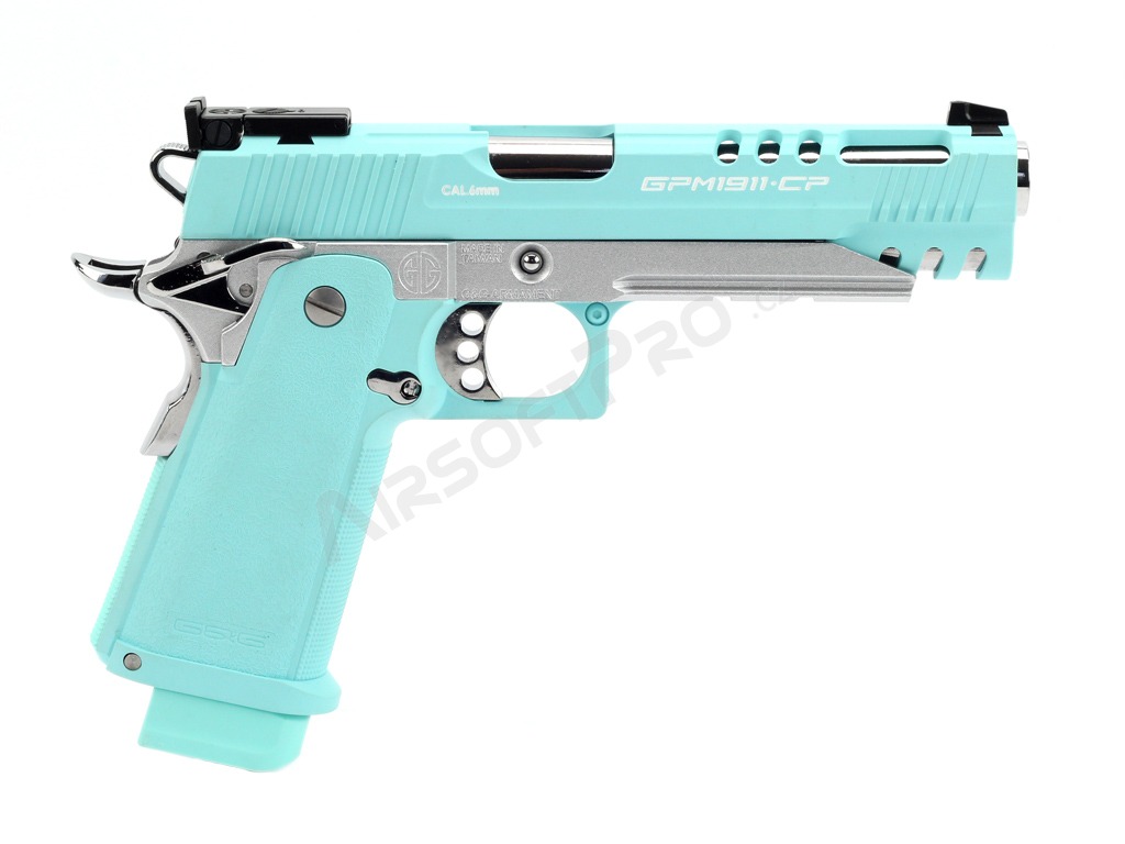 Airsoftová pistole GPM1911 CP, celokov, plyn blowback (GBB) - Macaron Blue [G&G]