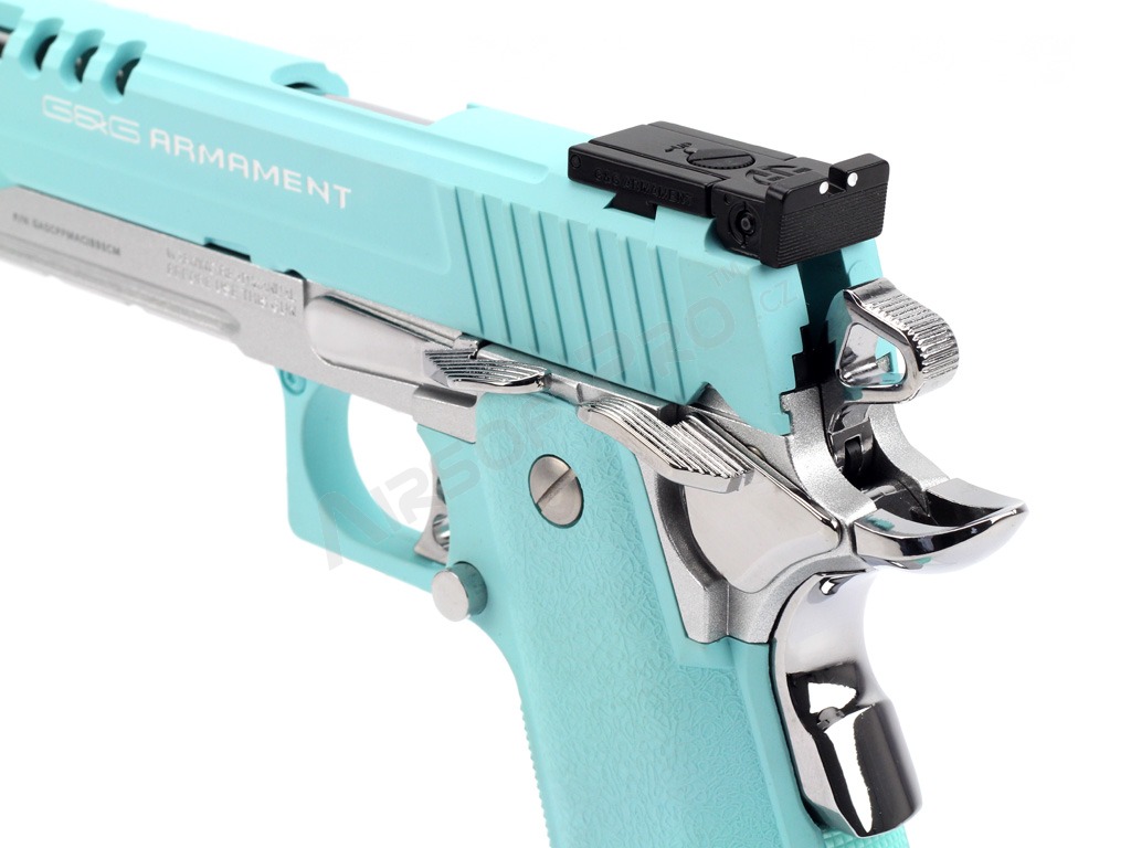 Airsoft pistol GPM1911 CP, full metal, gas blowback (GBB) - Macaron Blue [G&G]