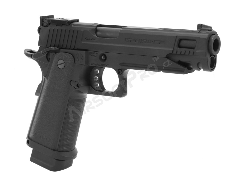 Airsoft pistol GPM1911 CP MS, full metal, gas blowback (GBB) - black [G&G]