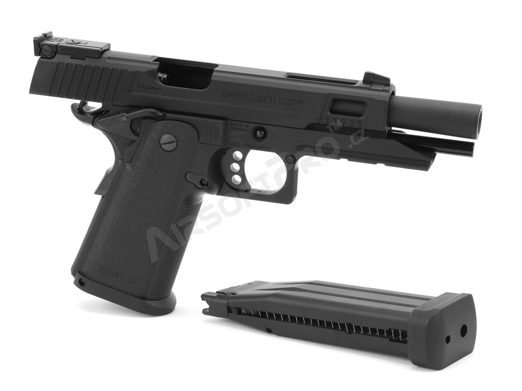 Airsoft pistol GPM1911 CP MS, full metal, gas blowback (GBB) - black [G&G]