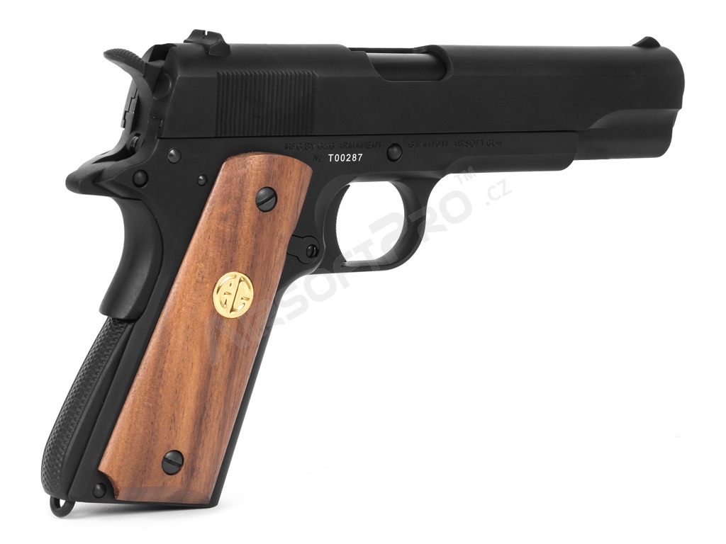 Airsoftová pistole GPM1911 GP2, celokov, plyn blowback (GBB) - černá [G&G]