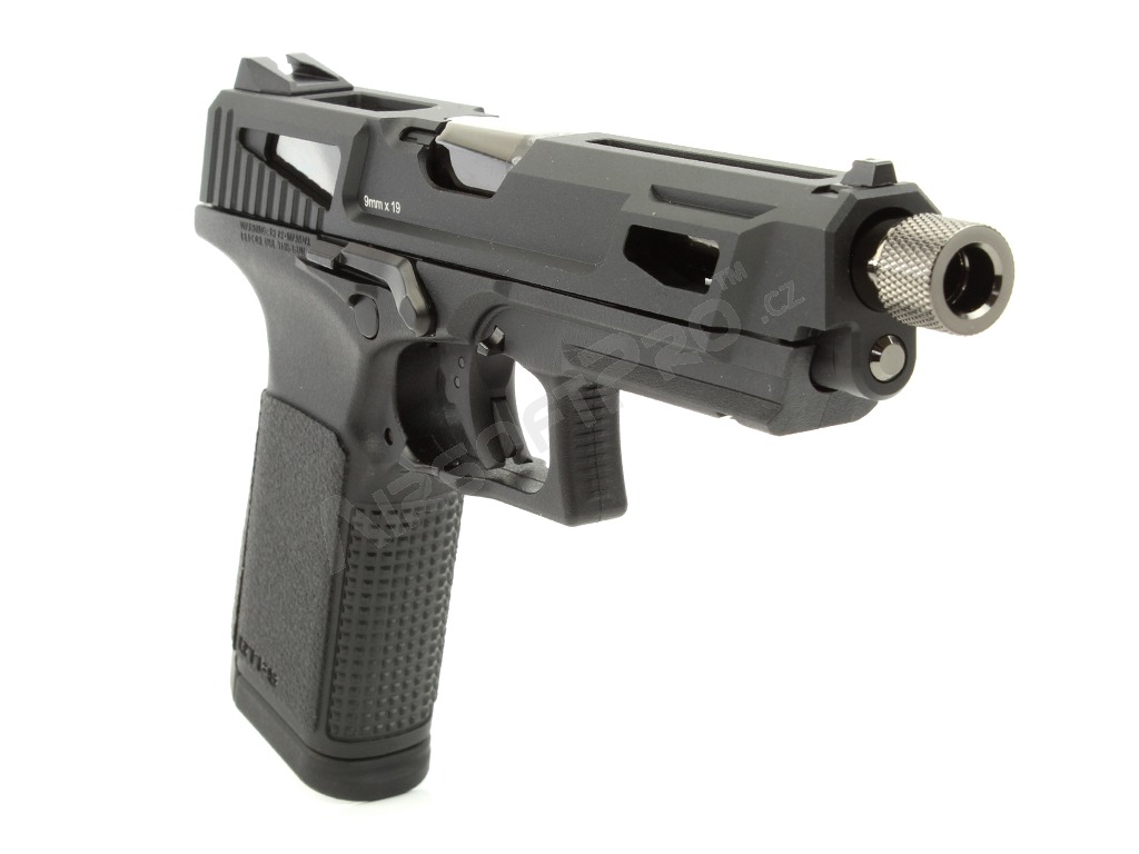 Pistolet airsoft GTP9 MS, gas blowback (GBB) CNC slide - noir [G&G]
