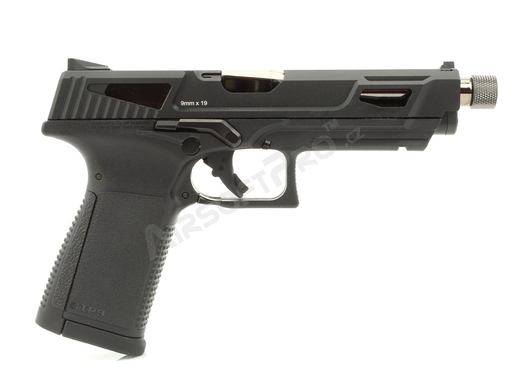 Airsoft pistol GTP9 MS, gas blowback (GBB) CNC slide - black [G&G]