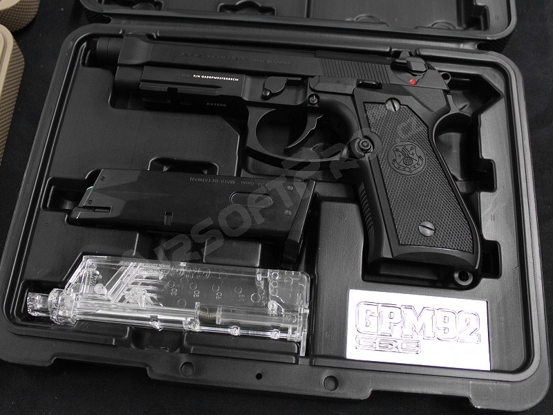 Pistolet airsoft GPM92, full metal, gas blowback (GBB) - noir [G&G]