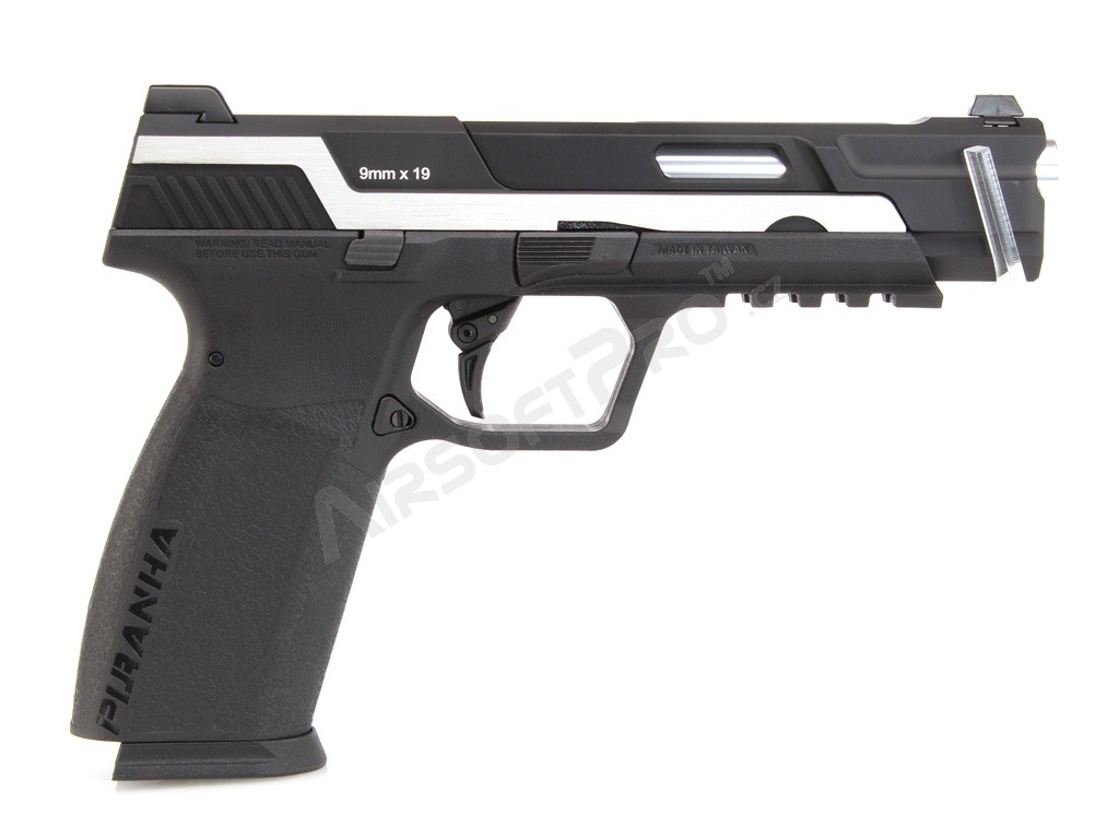 Airsoftová pistole Piranha Mk I, plyn, blowback (GBB) - Dual Tone [G&G]