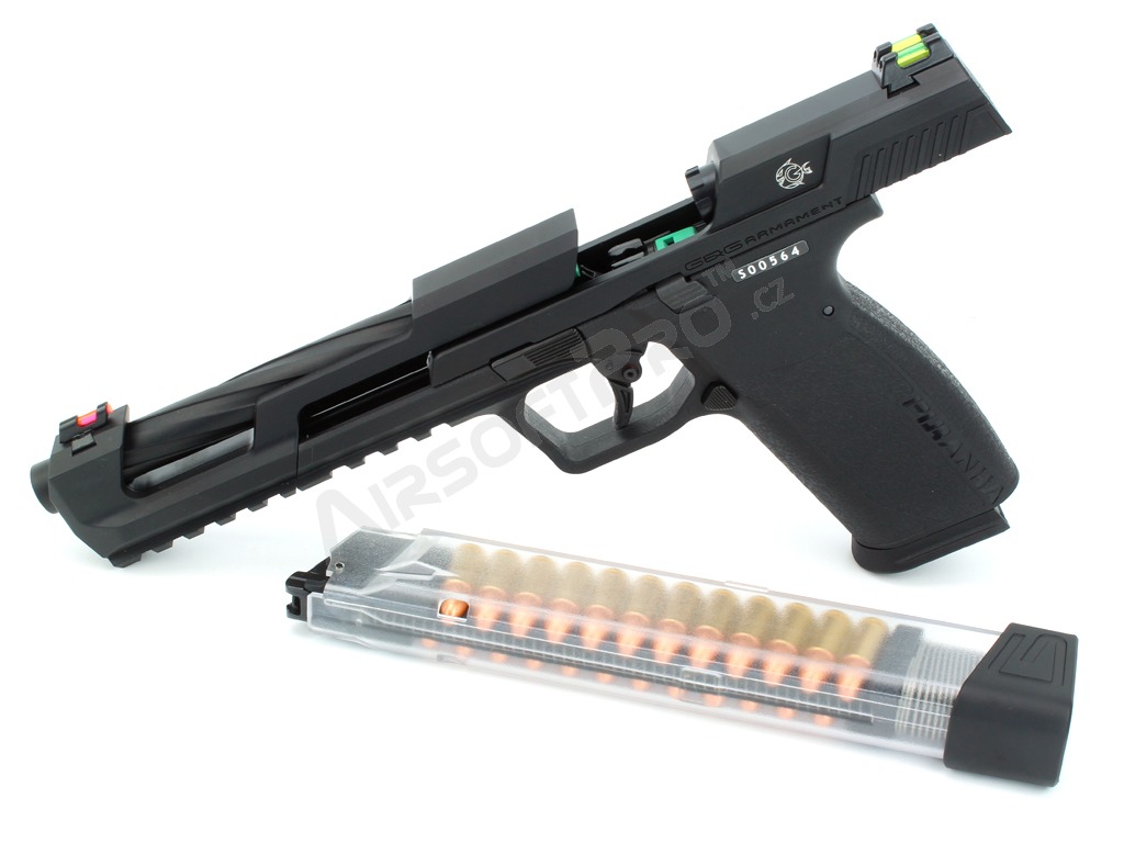 Airsoft pistol Piranha SL, full metal, gas blowback (GBB) - black [G&G]