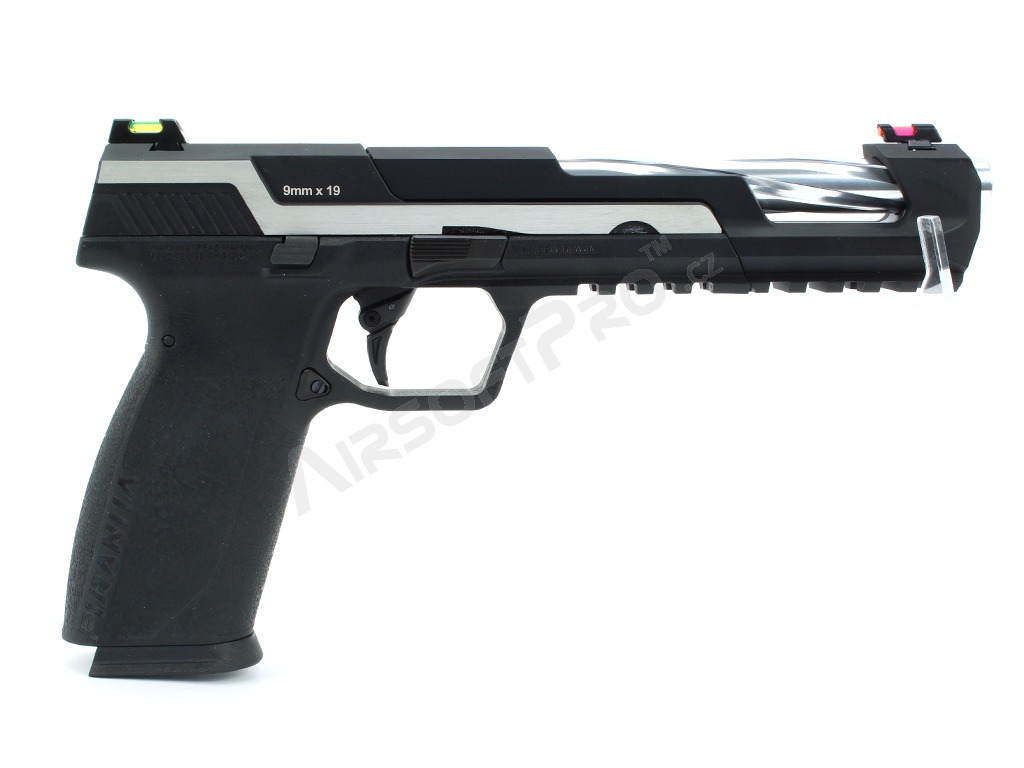 Airsoft pistol Piranha SL, full metal, gas blowback (GBB) - silver [G&G]
