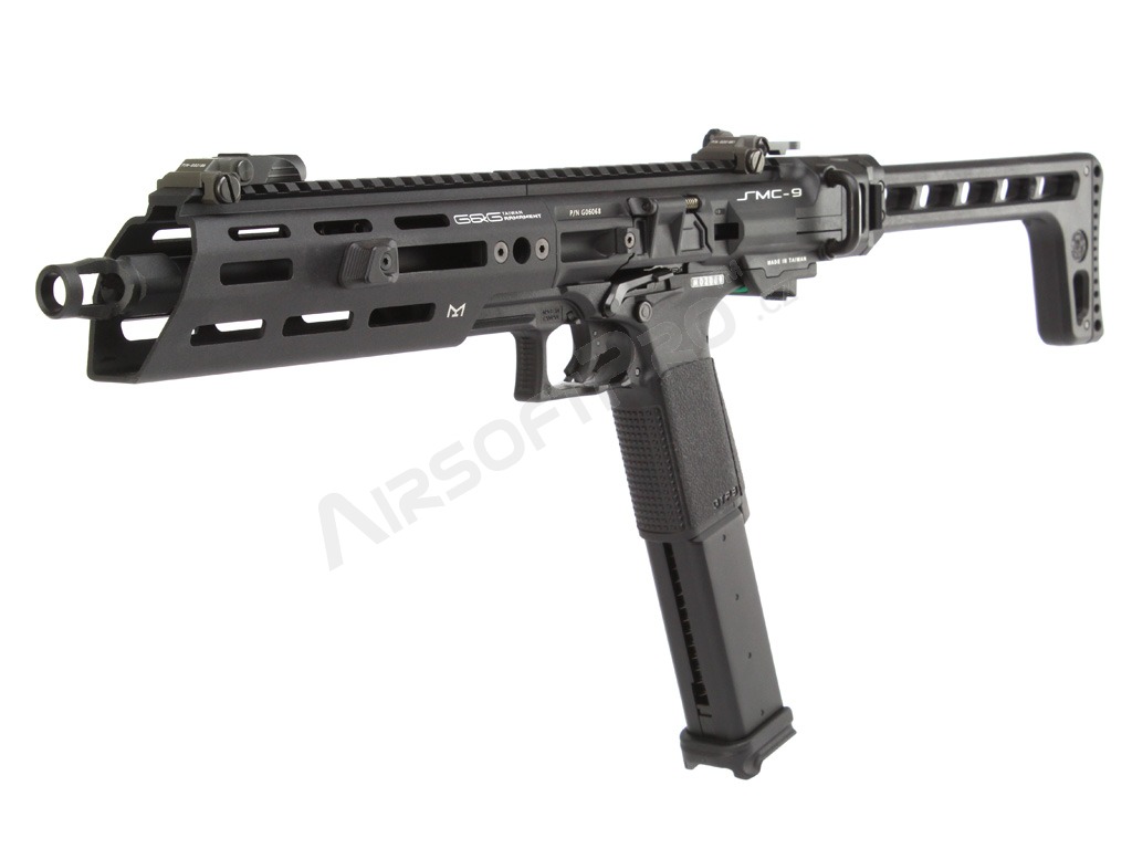 Pistolet airsoft SMC-9, blowback à gaz (GBB) - noir [G&G]