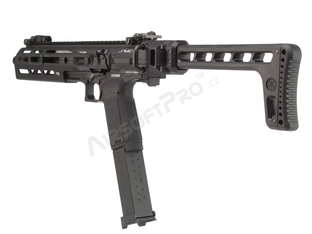 Pistolet airsoft SMC-9, blowback à gaz (GBB) - noir [G&G]