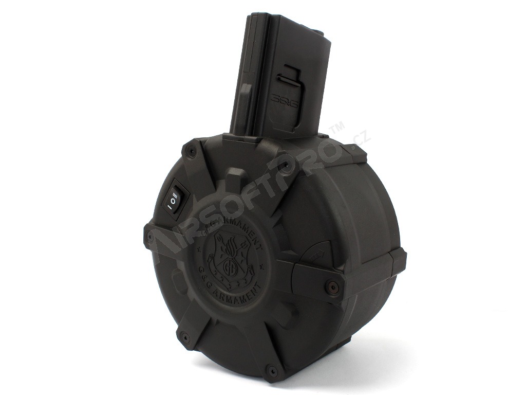 Chargeur Hi-Cap à tambour d'enroulement automatique pour M4/M16, 2300 cartouches [G&G]