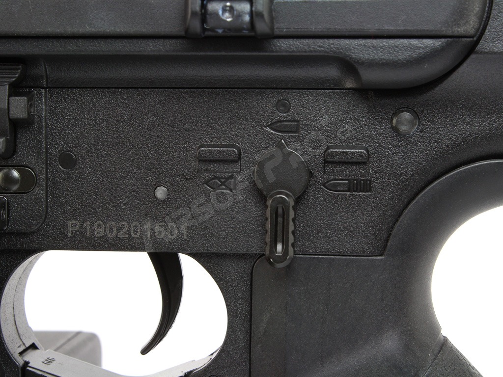 Airsoft rifle CM16 LMG - black, Electronic trigger [G&G]