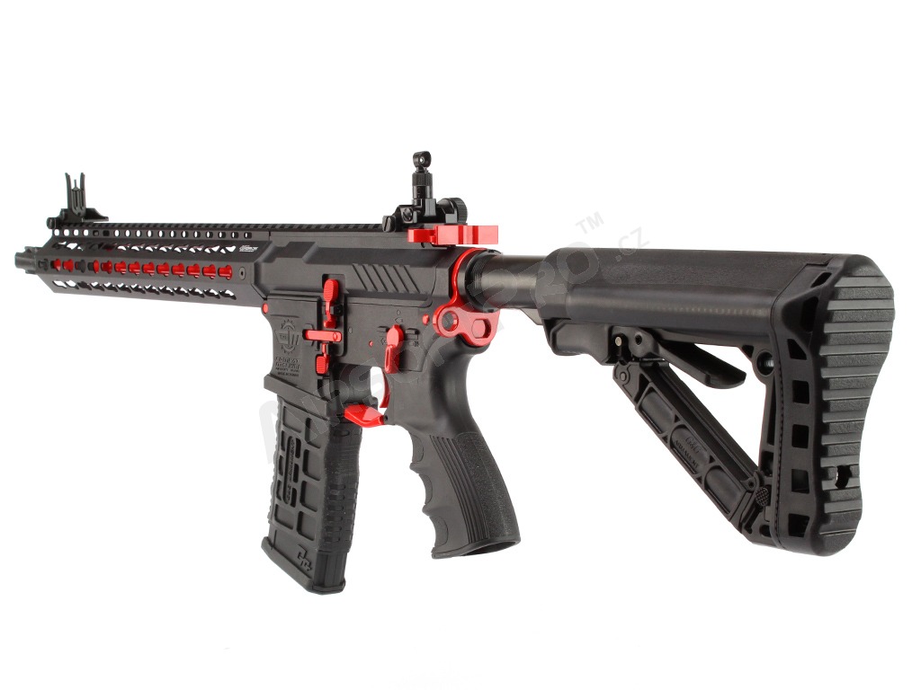 Airsoft rifle CM16 SRXL Red Edition, Sportline, black, Electronic trigger [G&G]