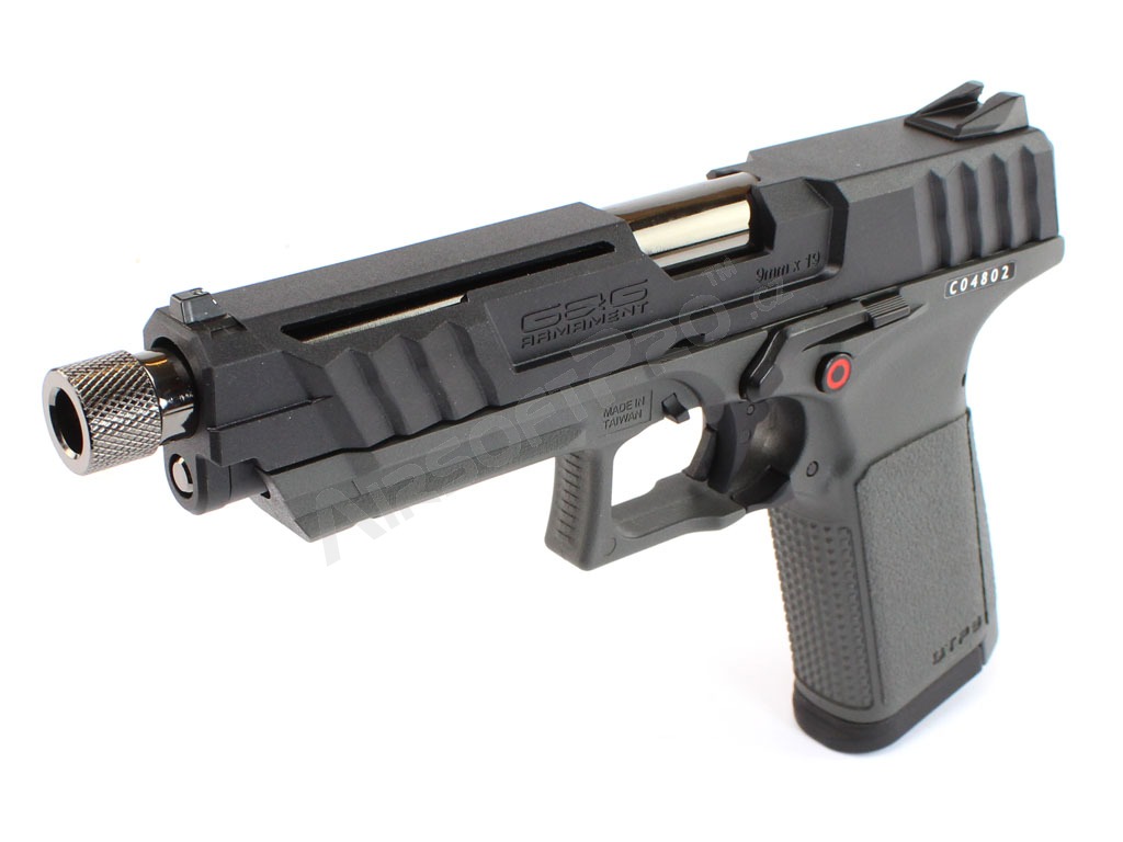 Pistolet airsoft GTP9, blowback à gaz (GBB) - noir/gris [G&G]