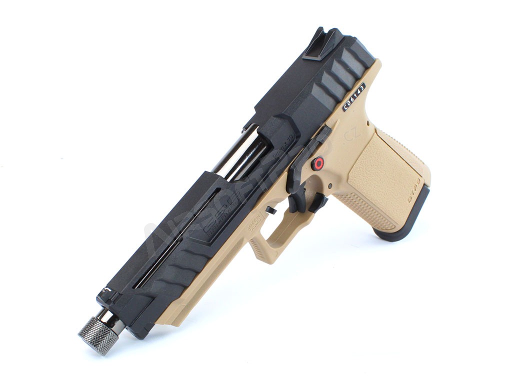 Airsoft pistol GTP9, gas blowback (GBB) - black/desert [G&G]