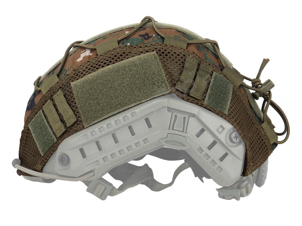 FAST helmet cover with elastic cord - Digital Woodland [Imperator Tactical]