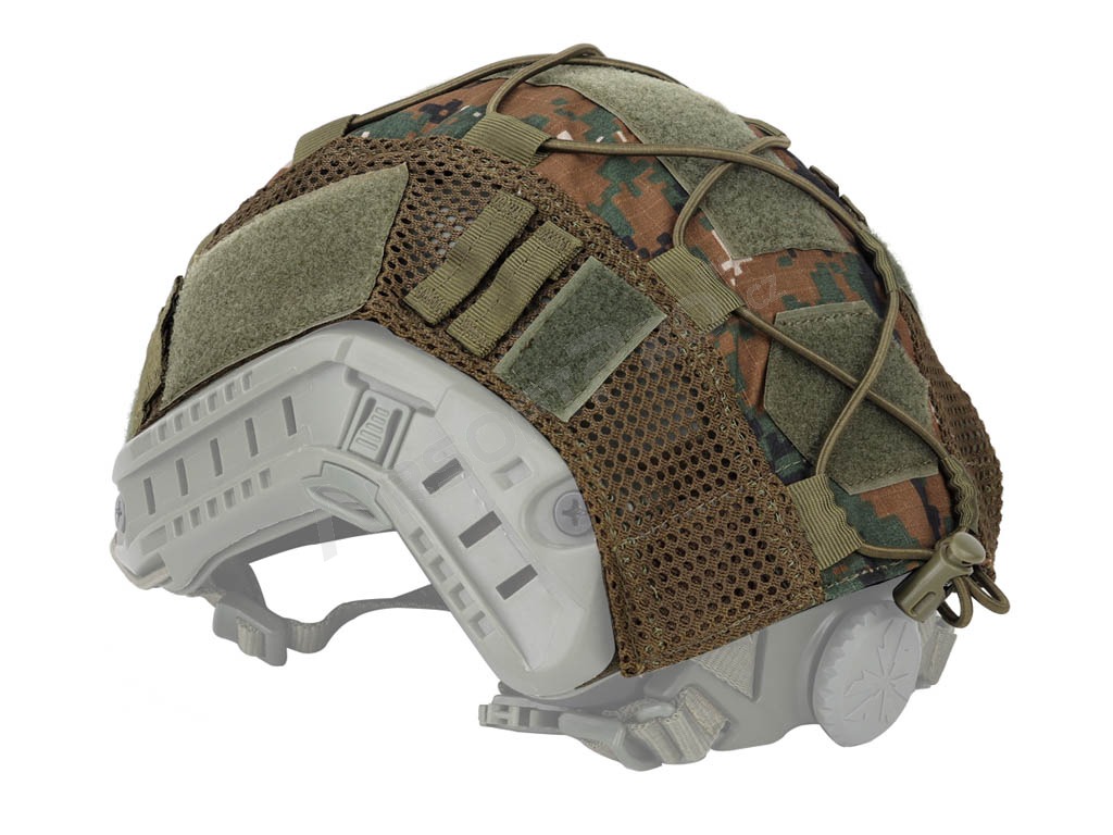 FAST helmet cover with elastic cord - Digital Woodland [Imperator Tactical]