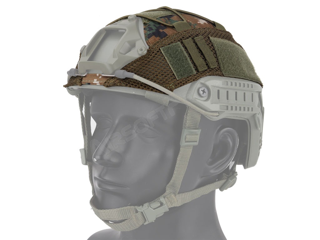 Couvre-casque FAST avec cordon élastique - Digital Woodland [Imperator Tactical]