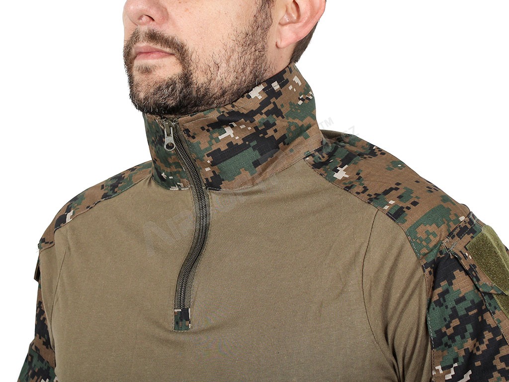 Bojová uniforma s chrániči - Digital Woodland, Vel. L [Imperator Tactical]