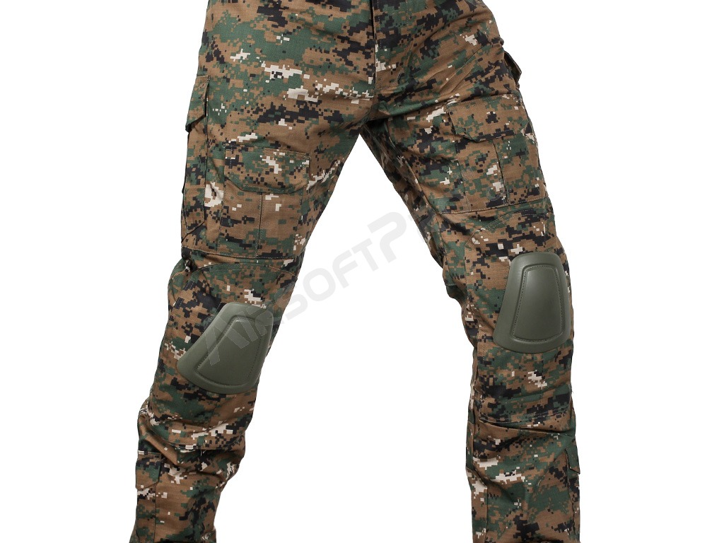 Combat BDU uniform with knee and elbow pads - Digital Woodland, size XL [Imperator Tactical]