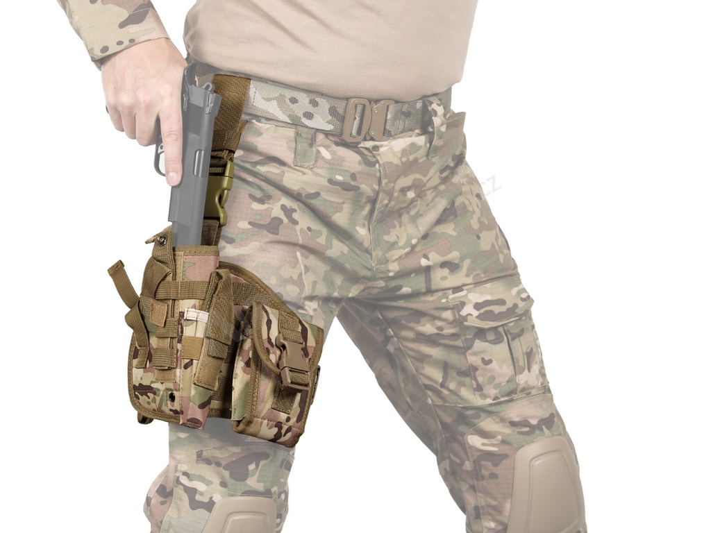 Drop leg molle panel with pouches and pistol holster - Multicam
 [Imperator Tactical]