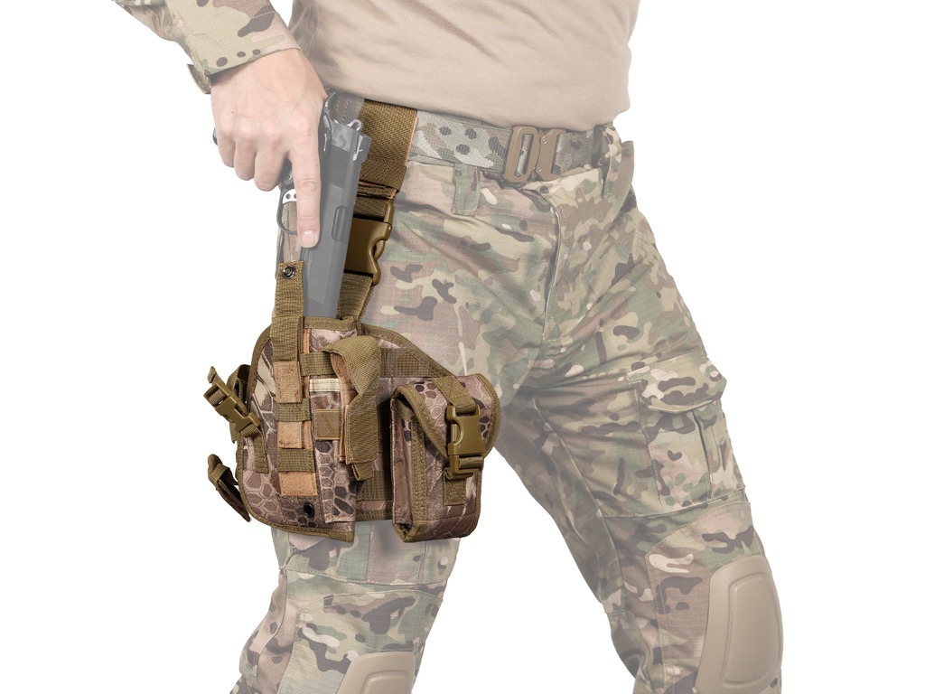 Drop leg molle panel with pouches and pistol holster - Nomad

 [Imperator Tactical]
