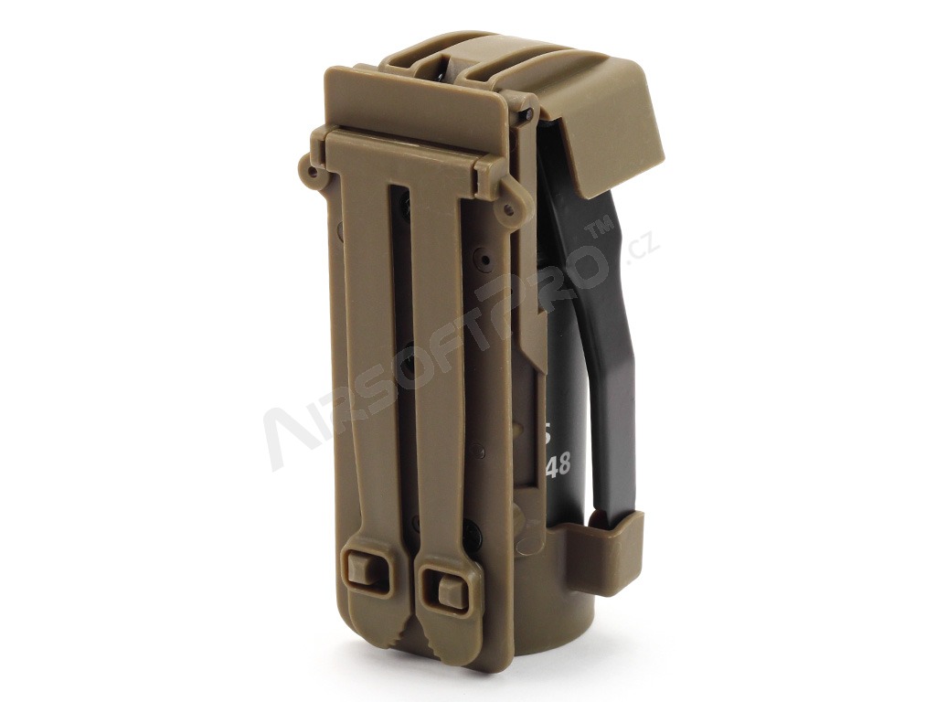 Dummy smoke grenade with MOLLE holster - TAN [Imperator Tactical]