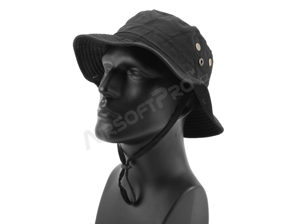 Vojenský kulatý klobouk Boonie - černý [Imperator Tactical]